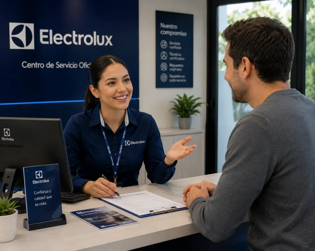 Técnico Electrolux realizando mantenimiento preventivo en Costa Rica
