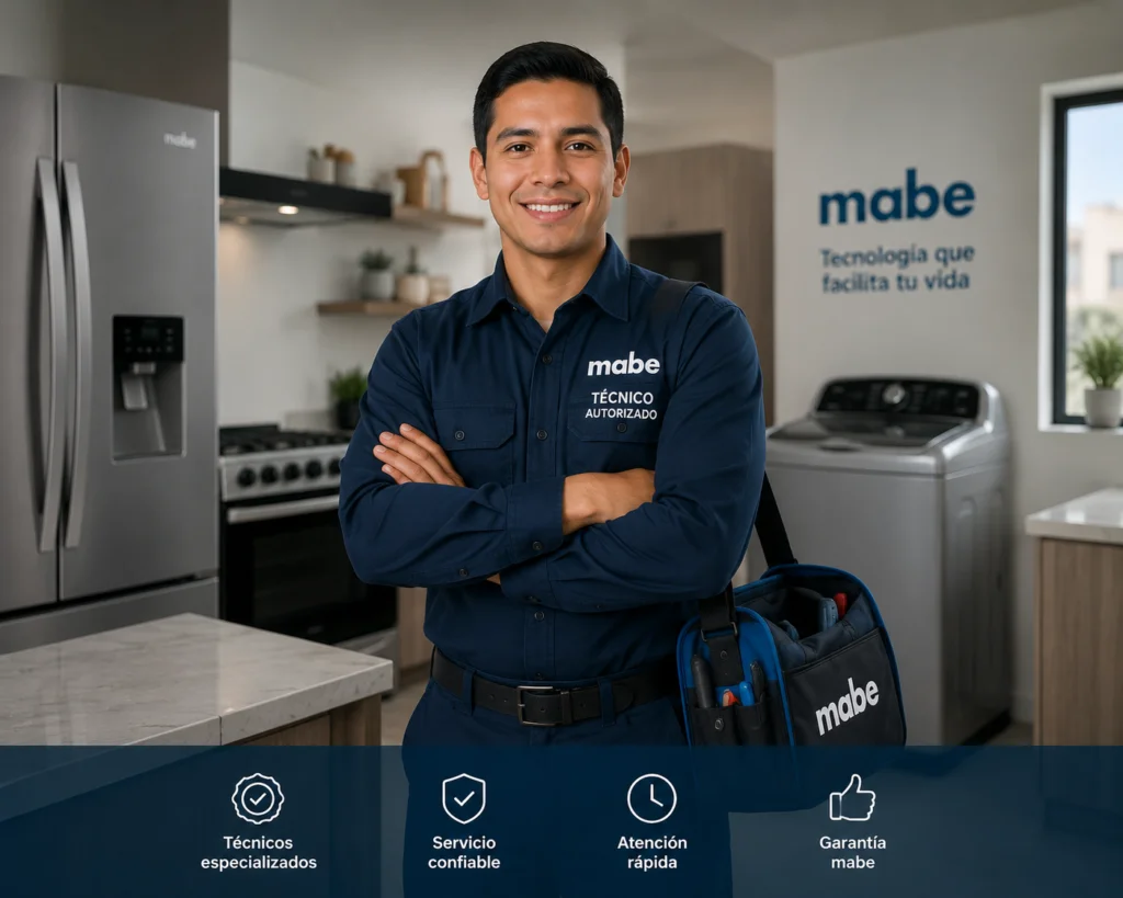 Técnico Mabe realizando mantenimiento preventivo en Costa Rica